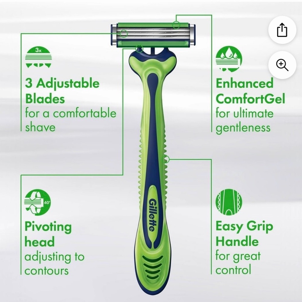 Gillette Sensor3 Disposable Razors Value Pack (24 Count) - Picture 3 of 8